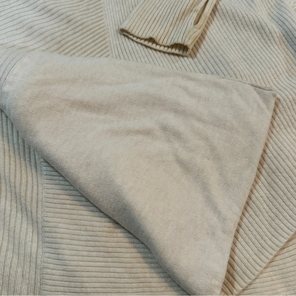 Lululemon Ribbed Wrap It Up Cardigan Sweater Beige Open Front Longline Size 12 - Picture 13 of 16